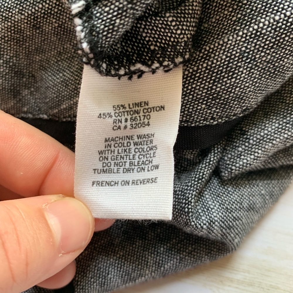 BDG Gray Linen Blend Mini Skirt with Pockets, Sz 8 - Picture 7 of 8